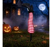 Décorations d'Halloween de 47,7 cm - Pieds de sorcière - Pieds de sorcière | Pieds de sorcière en mousse légère pour Halloween, bottes à paillettes, installation rapide pour jardins