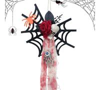 Décorations d'halloween - Décorations pour Maisons Infestées avec De L'araignée Et du Crâne | Troublant pour Halloween Adapté Aux Fêtes dans La Maison Portes De Fenêtres Intérieures Murs Et S