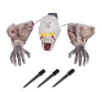 Décorations d'halloween effrayantes, décorations de Zombies éclairées, Casse-tête de Squelette d'halloween Effrayant avec enjeux pour la Cour, la pelouse, Le Jardin, Les cimetières