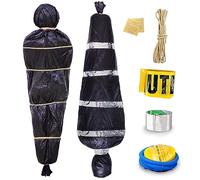 Décorations d'halloween effrayantes, Kits gonflables d'halloween, cadavre Suspendu pour l'extérieur, Kits de cadavres avec Ruban d'avertissement et Pompes à air