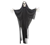 Décorations d'Halloween en forme de tête de mort, décoration de fête pour cour, jardin, fenêtre, poupée d'esprit terrifiante, Halloween, décoration portable lumineuse