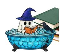 Décorations d'Halloween - Fantôme lumineux - Figurine de bain moussant en résine - Adorable décoration d'intérieur - Horreur pour bureaux, festivals, vacances, salon, chambre à coucher, étagères