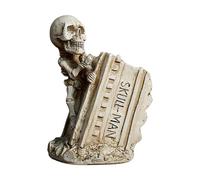 Décorations d'Halloween, figurines de lecteur, statues gothiques décoratives pour Halloween, bibliothèque, table, intérieur Szq651 (beige, 11 x 14 cm)