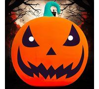 Décorations d'Halloween géantes gonflables en forme de citrouille, décoration d'Halloween extra large avec souffleur d'air étanche de 750 W et lumières LED pour un usage commercial, cour, pelouse
