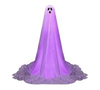 Décorations d'halloween Ghost Extérieur avec Lumières - Décoration Fantôme Incontournable Debout avec Hauteur Réglable | De Pelouse Effrayant pour Porche, Cour, Jardin, Maison Hantée
