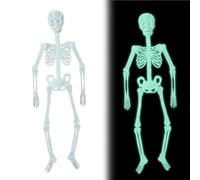 Décorations d'halloween, Glow in The Dark Skeleton 59.06 Pouces Halloween Squelette VIGHT