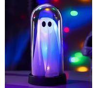 Décorations d'halloween Intérieures Fantôme Lumineux sous Cloche,Décor de Fantôme d'halloween Lumière sans Fil Figurines Mini Fantômes Lumières LED Fantaisie Fantômes Lampe de Table Ambiance