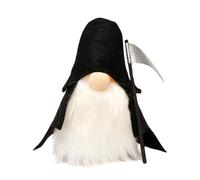 Décorations d'Halloween lumineuses sans visage - Vieil homme - Décoration de bureau - Figurine décorative pour chambre, étagère, bureau - Idée effrayante - Szq656 (noir, 29 x 13 cm)