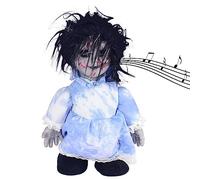 DéCorations d'halloween PoupéE Effrayante Ugly Dolls PoupéE Vaudou 13,39x7,48 Pouces PoupéEs Effrayantes à Activation Vocale AlimentéEs par Batterie Halloween Prop Batterie Non Incluse, Bleu