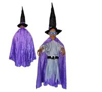 Décorations d'Halloween pour arbre | Sorcière d'Halloween - Pendentif émetteur de lumière avec sons effrayants pour maison, intérieur, extérieur, porche, mur, porte, fête de jardin