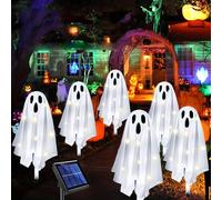 Décorations d'halloween pour l'extérieur 6 pièces de 47 cm de Hauteur décorations fantômes solaires Lampes solaires d'halloween étanches pour Cour Jardin allée Maison hantée