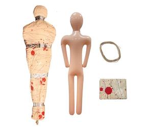 Décorations d'Halloween Sac Mortuaire Accessoires Farce Sanglante Halloween | Mannequin Gonflable Corps Entier Pour Fête Festival Cour Jardin Pelouse Clôture Porche Fête Cimetière Maison Hantée