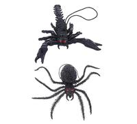 Décorations d'Halloween Scorpion Araignée Décor Fête d'Halloween Intérieur Noir Silicone pour 1Set