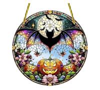 Décorations d'Halloween Witch Academy Ornement à suspendre en acrylique pour fenêtre de maison Pendentif 2D Kjw708 (A, 20 cm)