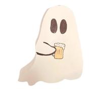 Décorations D'Halloween Wood Ghost - Signes De Fantômes Mignons | Décorations D'Halloween Signe De Table De Décoration De Plateau À Titres Intérieurs | Affichage D'étagère Fantôme En Bois Rustique | A