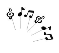 Décorations D'insert De Gâteau Note Musique À Unité Unique Forme Symbole Musique Recyclable Accessoire Cupcake Fournitures Fête Embellissement Gâteau Fête Musicale