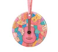 Décorations d'instruments de Musique Forme de cœur Rose Mignon en Acrylique | décorations amusantes pour sapin de Noël Pour musiciens, maison, bureau, entrée, porte,
