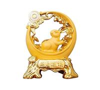 Décorations d'intérieur Ornements de lapin porte-bonheur for le zodiaque chinois, décoration la maison, artisanat en résine, ornements qui apportent richesse et bonne chance Feng Shui au bureau