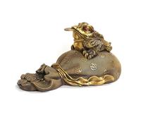 Décorations d'intérieur Statue de grenouille d'argent Feng Shui (grenouille richesse à trois pattes) for attirer la et bonne chance, décoration , figurine table bureau Feng Shui au bureau(Grand)