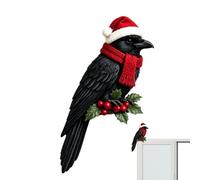 Décorations d'oiseau de Noël pour cadre de porte Panneau mural artisanal en | Enseigne décorative avec oiseau pour haut de cadre de porte pour fenêtre table fête maison intérieur extérieur mu