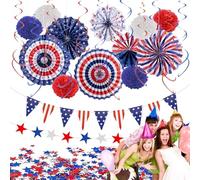 Décorations du 4 juillet Pour ,Décoration saisonnière - Drapeau Américain - Pour Bureau Appartement Café Bar École Cour Arrière-cour Rue Défilé Salon Chambre Étude Mur