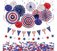 Décorations du 4 juillet pour la maison,Décoration saisonnière | Drapeau Américain | pour Maison Bureau Appartement Café École Jardin Arrière-cour Rue Parade Boutique Salon Chambre