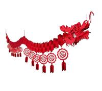 Décorations du Nouvel an Chinois 2024 Décorations de Dragon Chinois de 102 Pouces Long avec 12 Cadeaux fête du Nouvel an Lunaire FU pour Les magasins à Domicile Chinatown