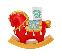 Décorations du Nouvel An chinois 2026 - Figurine de cheval à bascule en résine 7,3 x 3 x 3,5 cm | Décoration de bureau, voiture, bureau, école, café, bibliothèque, salon, table de chevet, festival