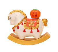 Décorations du Nouvel An chinois 2026 - Figurine de cheval à bascule en résine 7,3 x 3 x 3,5 cm | Décoration de bureau, voiture, bureau, école, café, bibliothèque, salon, table de chevet, festival