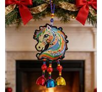 Décorations du Nouvel An chinois, décoration de l'année du cheval 2026 avec cloches et glands, breloque porte-bonheur 2026 pour le Nouvel An, la santé, la réussite, la richesse, la réussite, la chance