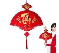 Décorations du Nouvel An chinois,Décorations du Nouvel An,Décorations de fête du printemps en forme d'éventail, ornement - Ornements décoratifs uniques, décoration de pour