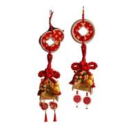 Décorations du Nouvel an Chinois Pendentif, 2026 Année du Balai de Cheval Pendentif Nouvel an Fête Printemps Décoration à Suspendre for Porte d'entrée Salon Multicolore Lot 2(Coppercoinshang2pcs)