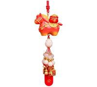 Décorations du Nouvel an Chinois, Porte-Bonheur année du Cheval 2026, Pendentif décoratif à Pompons Suspendus pour décoration de Sac à Dos de Voiture