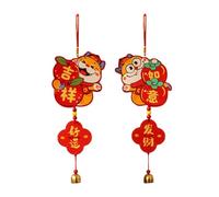 Décorations du Nouvel An,Décor du Nouvel An - 2X décoration d'intérieur épaissie pour le nouvel an - Décoration de bonne année, ornements orientaux porte-bonheur chinois pour la