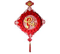 Décorations du Nouvel An lunaire - Pendentif de l'année du cheval vietnamien, chinois porte-bonheur 2026, festival du printemps rouge et doré | Pour maison, bureau, voiture, porte, mur, fenêtre