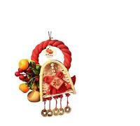 Décorations du Nouvel an Pendentif, 2026 année du Cheval 2 pièces pendentifs Balai et Gourde for poignées de Porte Multicolore(Color14)