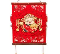 Décorations du Nouvel an Pendentif, Pendentif Dieu de la Richesse, tête secouée, for décoration Maison, Festival du Printemps Nouvel an 2026(Wealthandpeace)