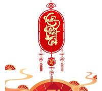 Décorations du Nouvel An Vietnamien - Conception de tissu floqué, Thème Fête du Printemps 2025 | Cadeaux du Nouvel An Lune et Décoration de Fête d'Année Serpent pour les célébrations, les bénédictions