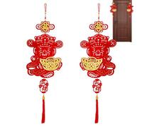 Décorations du Nouvel An vietnamien, ornements du Nouvel An chinois, décoration d'intérieur, ornement de caractère pompon, pendentif de bénédiction vietnamienne, pendentifs de l'année du serpent pour