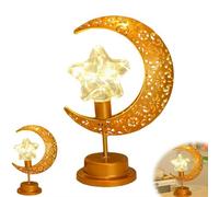 Décorations du Ramadan - Décorations pour la maison - Lumières du Ramadan, étoiles et lune (F)