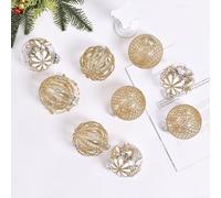 Décorations éblouissantes avec notre collection de 9 boules de Noël décoratives de huit centimètres ()