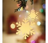Décorations élégantes en acrylique miroir pour votre sapin de Noël avec des finitions élégantes (flocons de neige)