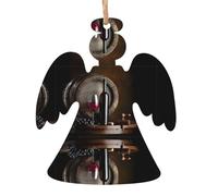 Décorations en bois à motif bouteille de vin rouge, décorations de vacances, peuvent être accrochées sur les arbres de Noël, les murs, les portes et les fenêtres.