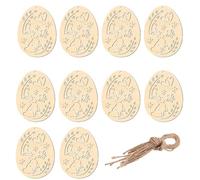Décorations en bois brut non finis | Oeufs de Pâques à peindre Pendentifs pour les fêtes | Formes en bois pour l'artisanat et le bricolage, pour la maison, la chambre, les fêtes familiales et
