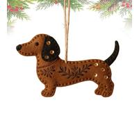 Décorations en Feutre pour Arbre De Noël - Décorations pour Les Fêtes | Ornements d'arbre De Noël pour Les Amateurs De Chiens - pour Appui De Fenêtre Chambre Entrées Mur Jardin Cour Chemin Véranda