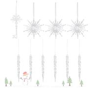 Décorations en Flocons De Neige - Ensemble Festif en Acrylique 3D | Ornement Décoratif en Forme de Flocon de Neige,pour Fête Intérieur Soirée Chambre Maison Vacances Couloir Extérieur