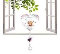 Décorations en Forme de Vache,Acrylique Écossais Mignon Romantique | Décorations Artistiques de Vache sur Vitre pour Fête | Cadeau pour Noël Anniversaire Diplôme Femme Amie Sœur Famille