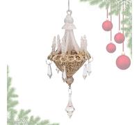 Décorations en - Gouttes Suspendues en Acrylique De 40 G, Élégant Ornement De Glaçon en Verre | Pendentifs en Forme De Larme Claire | Lustre Décoratif en Perles, Arbre du Pays des Merveilles D