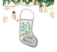 Décorations en maille pour chaussettes de Noël - Sac de bonbons pour bas de Noël - Conteneur pour fêtes de goûter et activités intérieures avec friandises et réunions