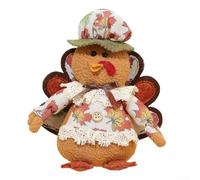 Décorations en peluche pour couple de dinde pour tables de Thanksgiving Créez de jolis souvenirs avec ces adorables poupées (D)